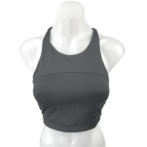 Outdoor Voices Black Sleeveless Racerback Activewear Sports Bra Crop Tank Top S